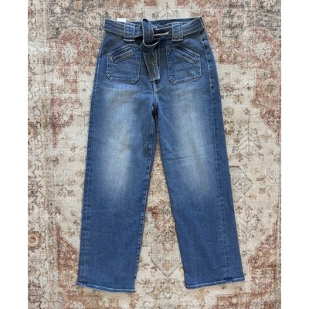 Mother The Tie Patch Rambler Jean Hop On Hop Off Jeans Womens Size 29 Stretch - Picture 2 of 10